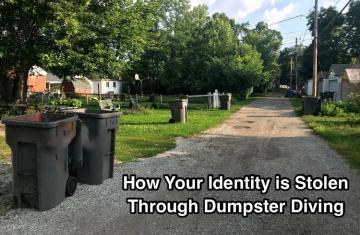 Alley of trash cans, a gold mine for identity theft