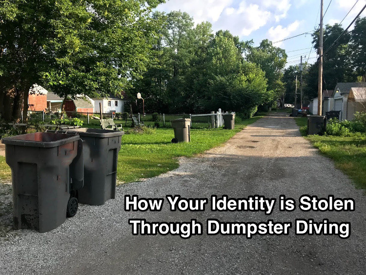 Alley of trash cans, a gold mine for identity theft