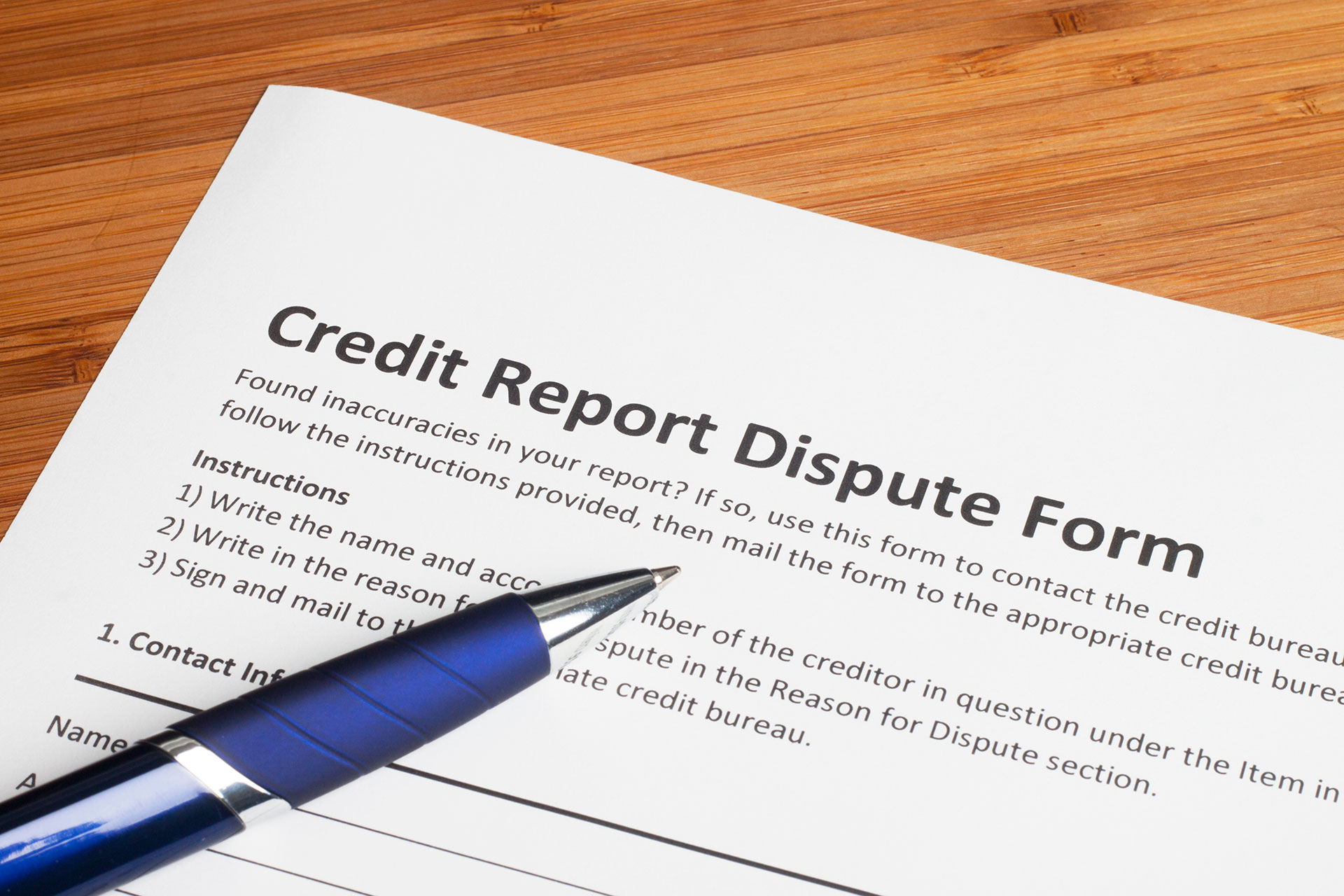 Disputing Credit Report Errors